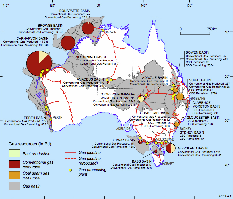 Coal Seam Gas Mining Map Australia